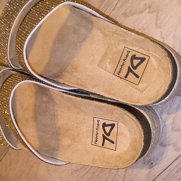 Dirty Laundry Rhinestone Platform Slides - Picture 9 of 12